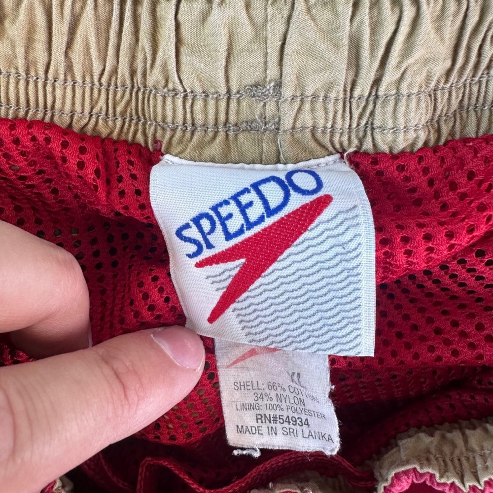 Speedo Swim Trunks Mens XL Cargo Pocket Tribal Waist Board Southwest VTG READ - Picture 3 of 10